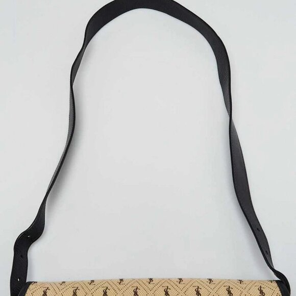 Yves Saint Laurent Beige Canvas Monogram Satchel Crossbody Bag - Picture 7 of 11